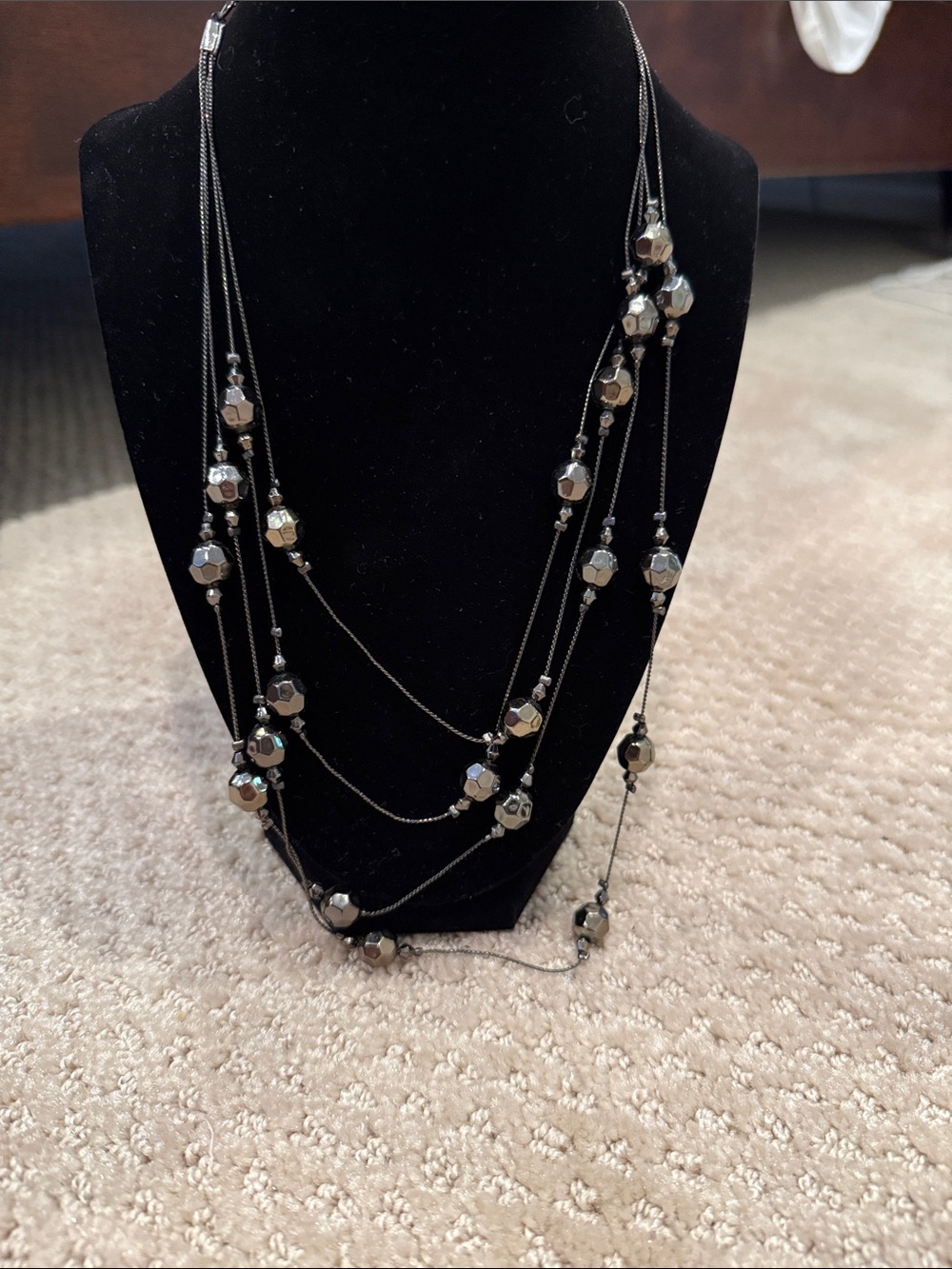 Multi-Strand Hematite Bead Necklace - Women Jewelry